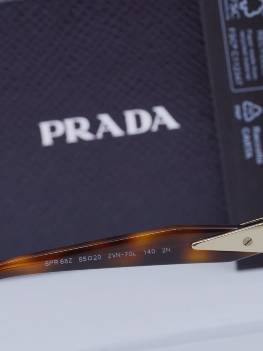 Prada PR65ZS ZVN70L Oval Sunglasses – Pale Gold\Dark Green - Picture 7 of 13